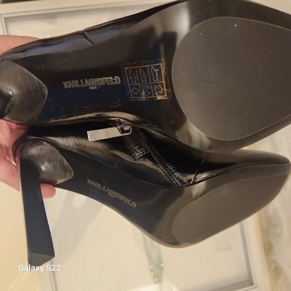 KARL LAGERFELD Women's Vica-Heeled Bootie Ankle Boots. NIB. Size 5.5 - Picture 12 of 14